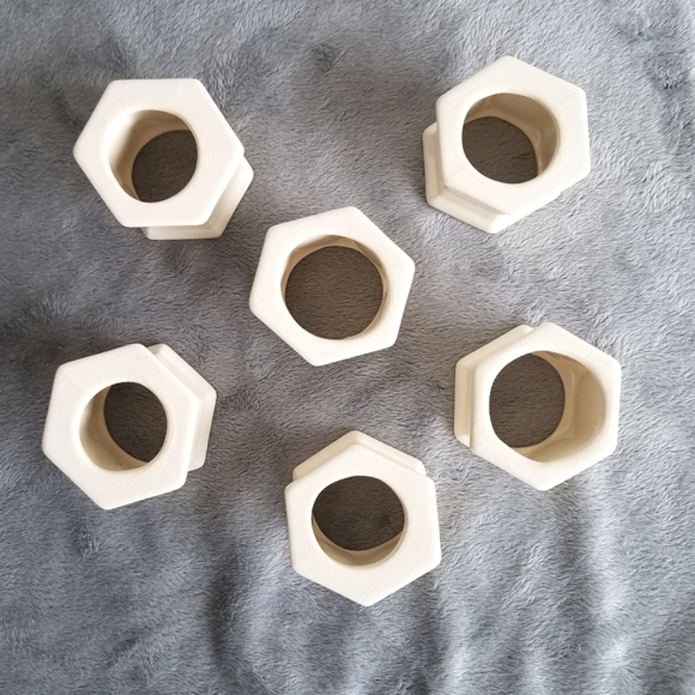 Mid-Century Modern Porcelain French Napkin Rings - Picture 6 of 13